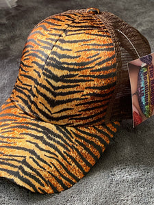 Tiger Stipe Ponytail Caps