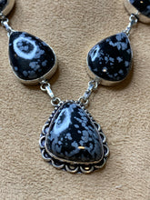 #5003 Snowflake Obsidian Necklace