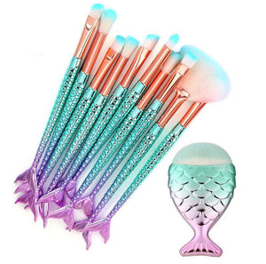#213 Mermaid Makeup Brush Set (11) Pieces